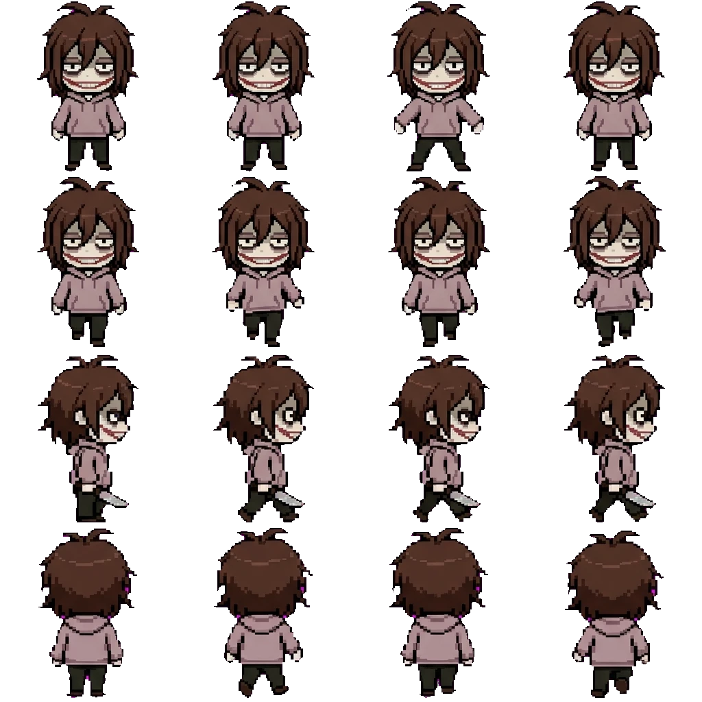 Jeff The Killer movement sprite
