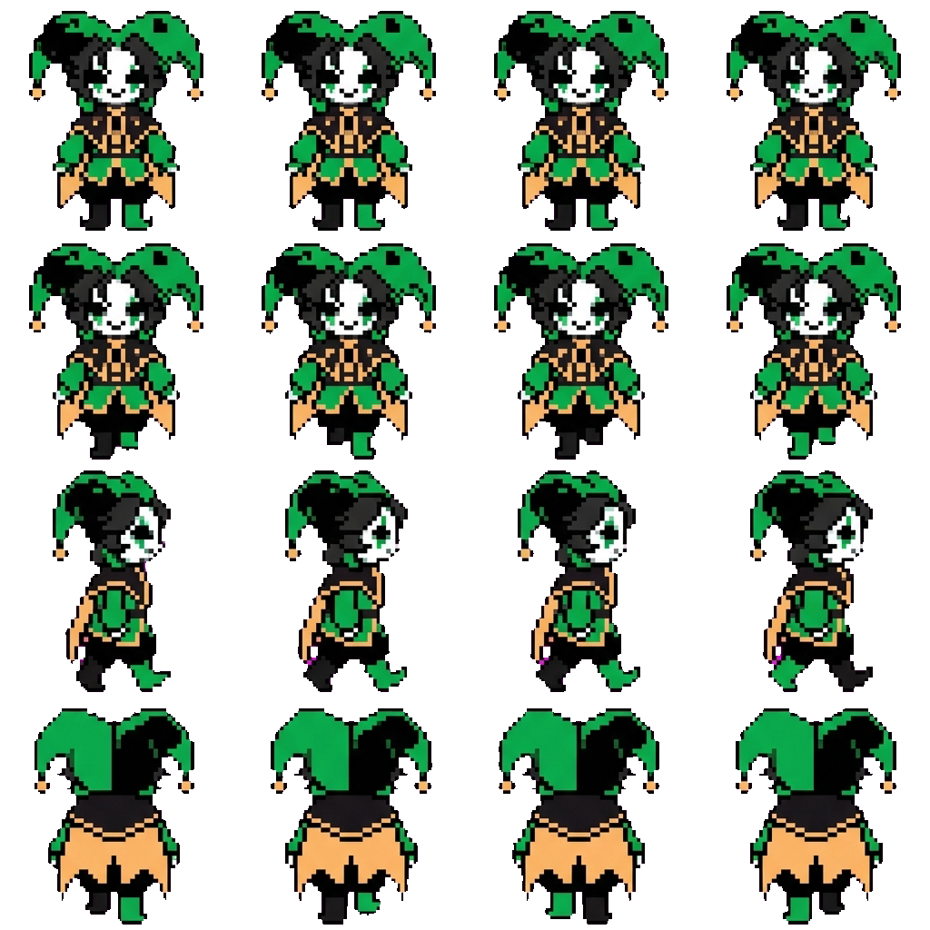 Harlequin movement sprite