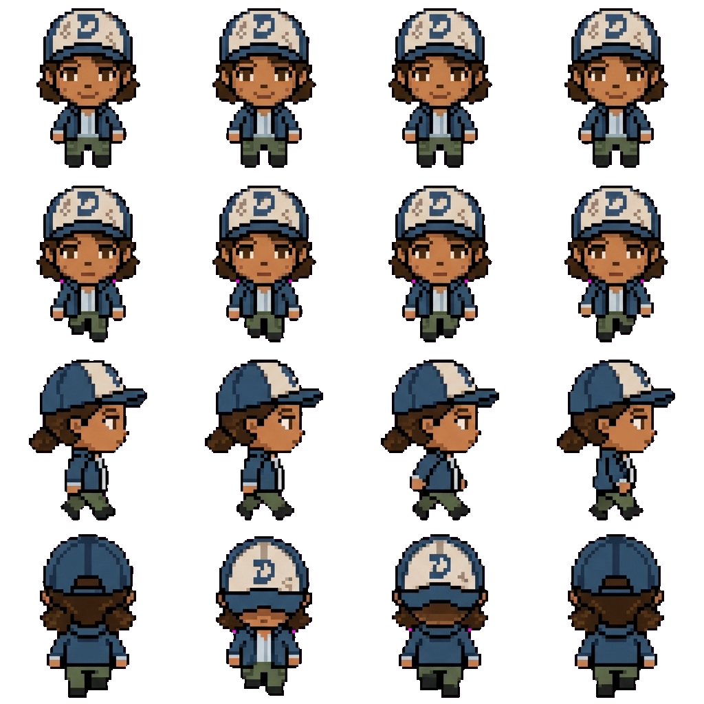 Clementine movement sprite