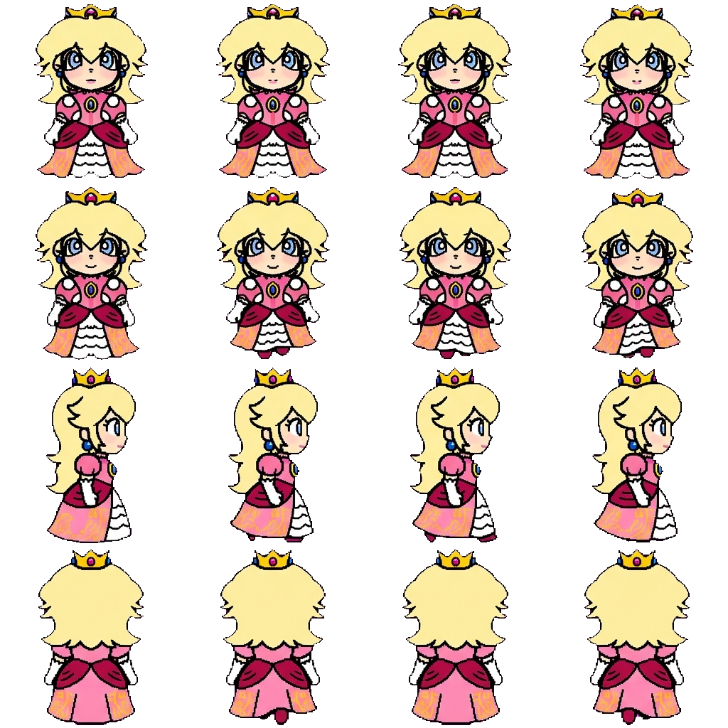 Princess Peach movement sprite