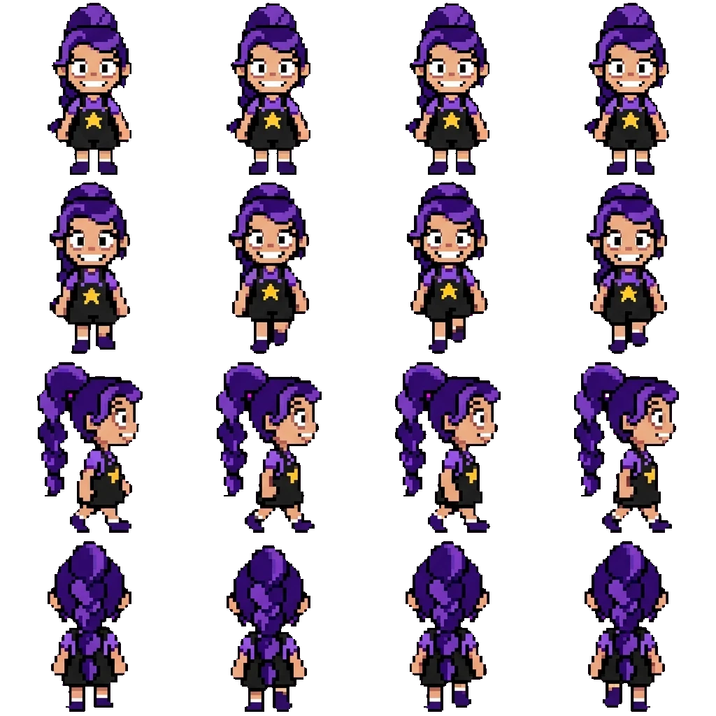 Lily Lovebraids movement sprite