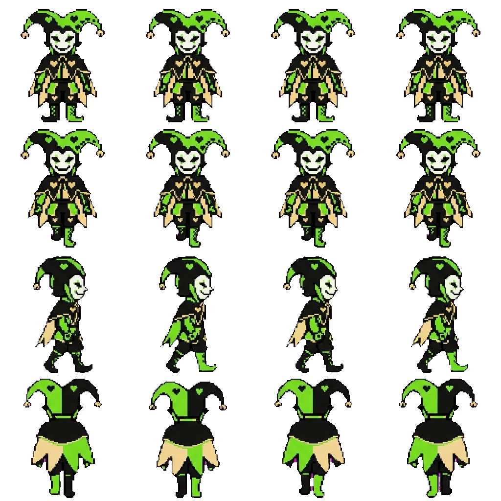 Harlequin movement sprite