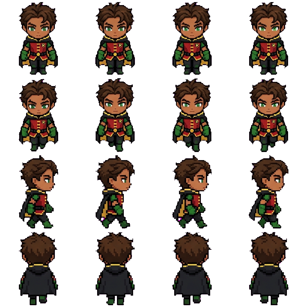 Damián Wayne / Robín movement sprite