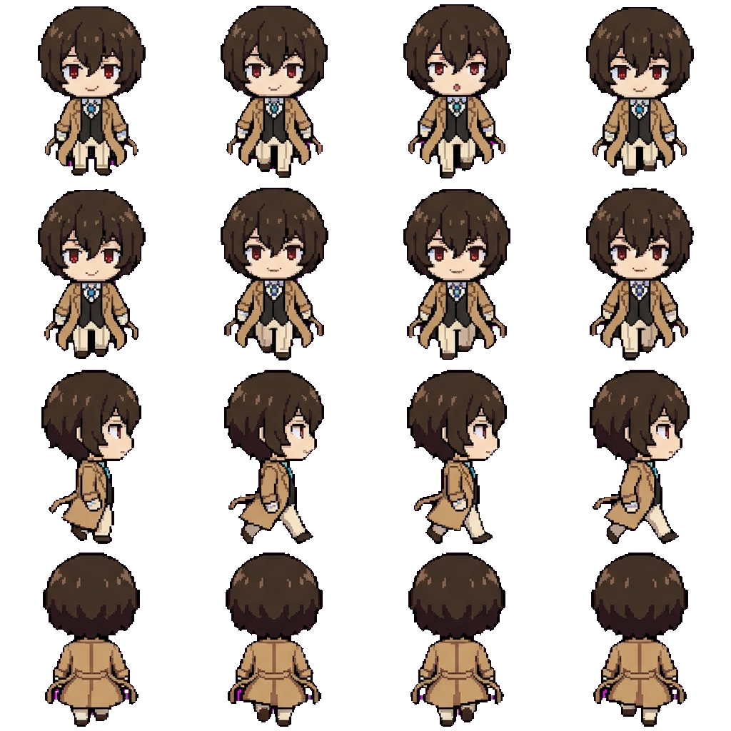 Osamu Dazai movement sprite
