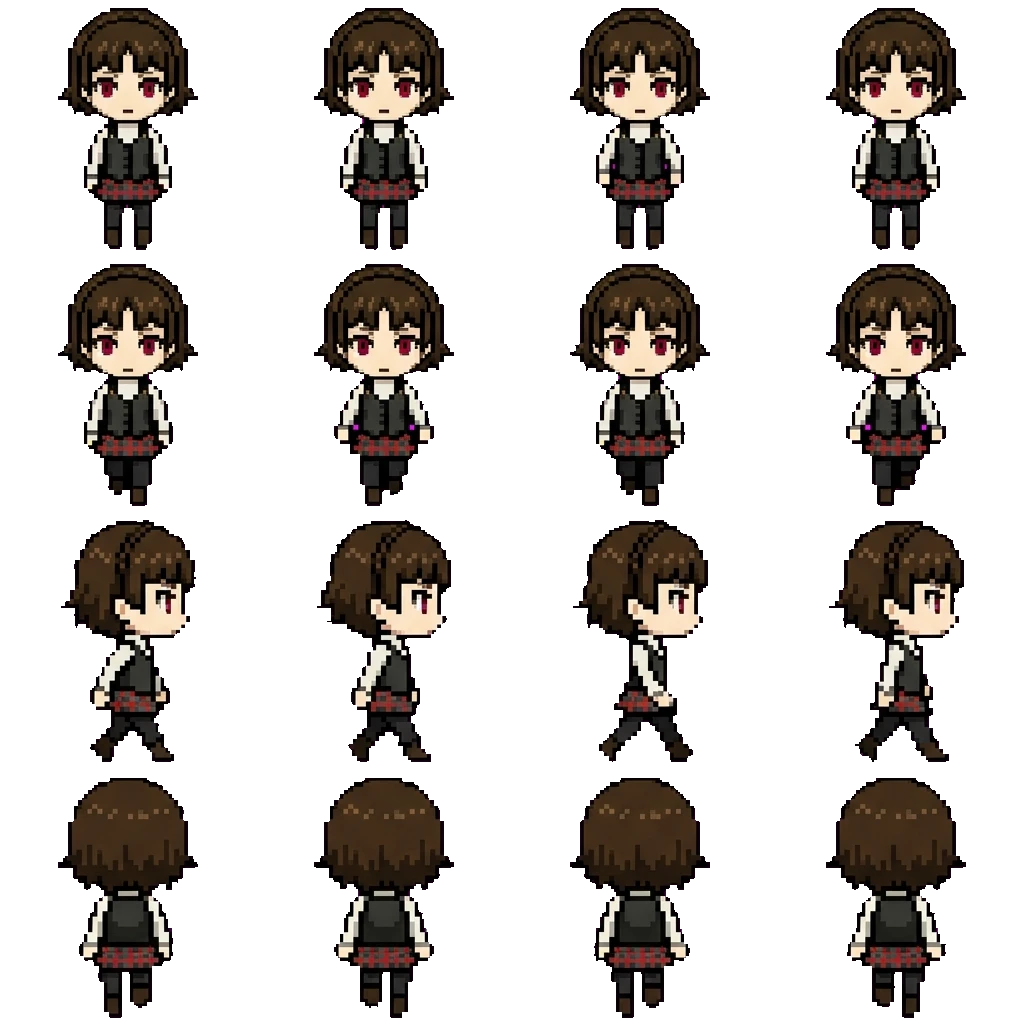 Makoto Niijima movement sprite
