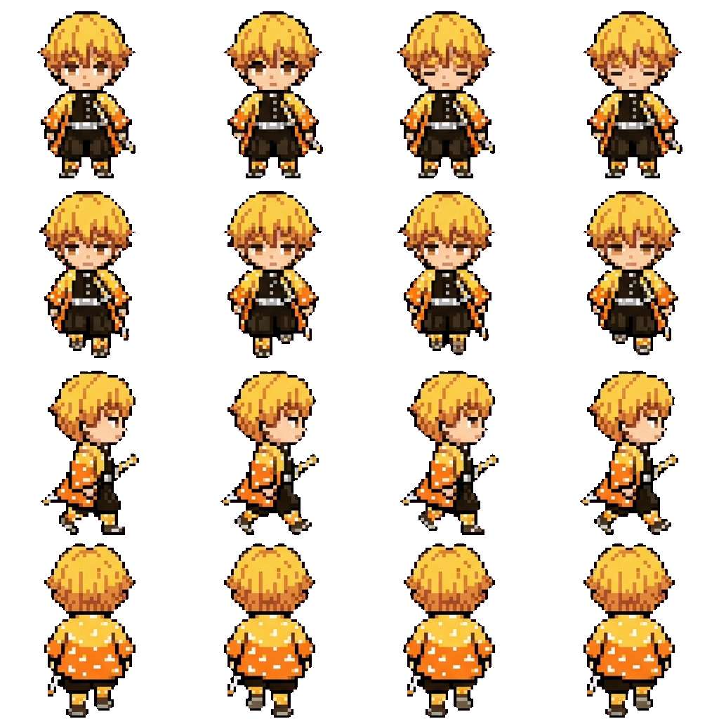 Zenitsu Agatsuma movement sprite