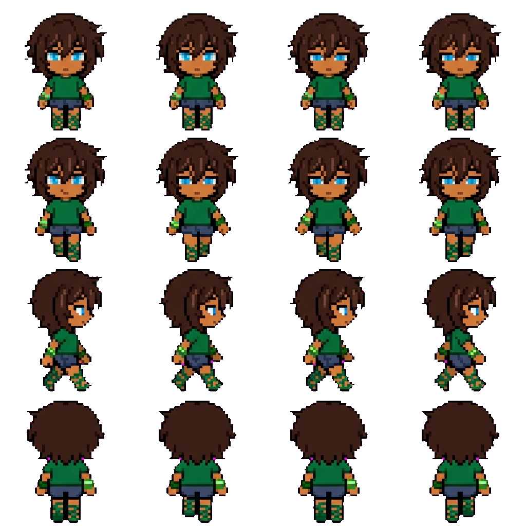 Justin movement sprite