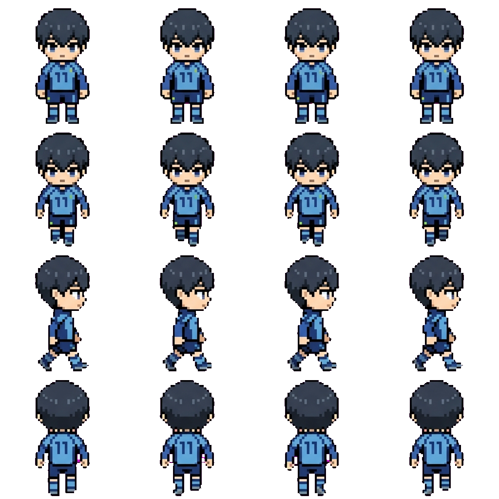 Yoichi Isagi movement sprite