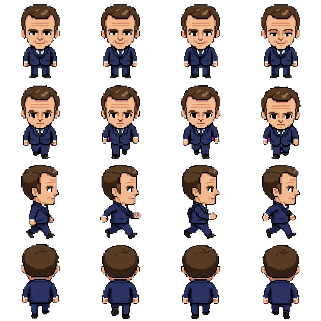 Emmanuel Macron movement sprite