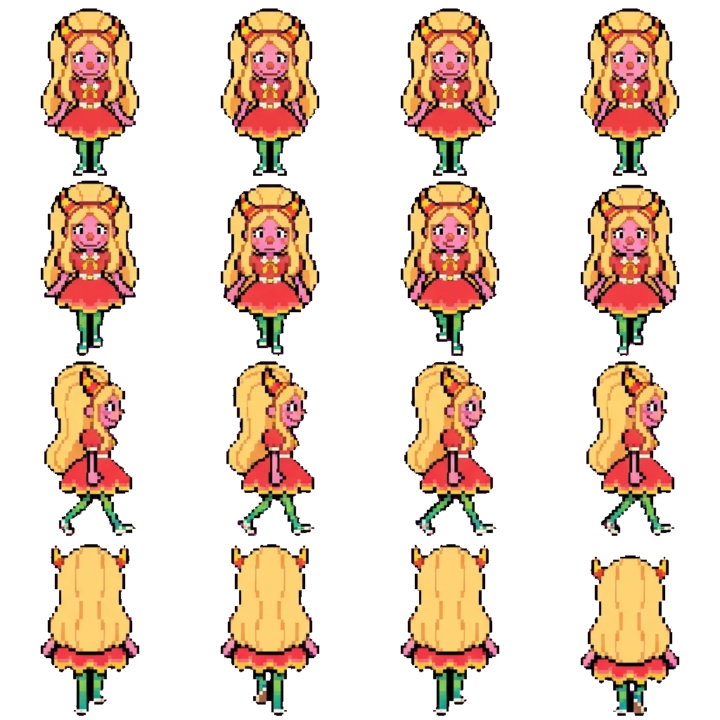 Julie Joyful movement sprite