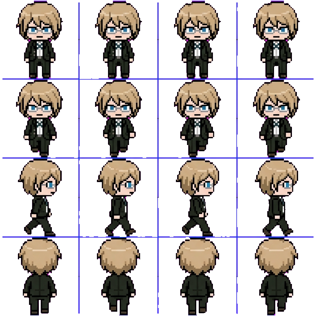 Byakuya Togami movement sprite