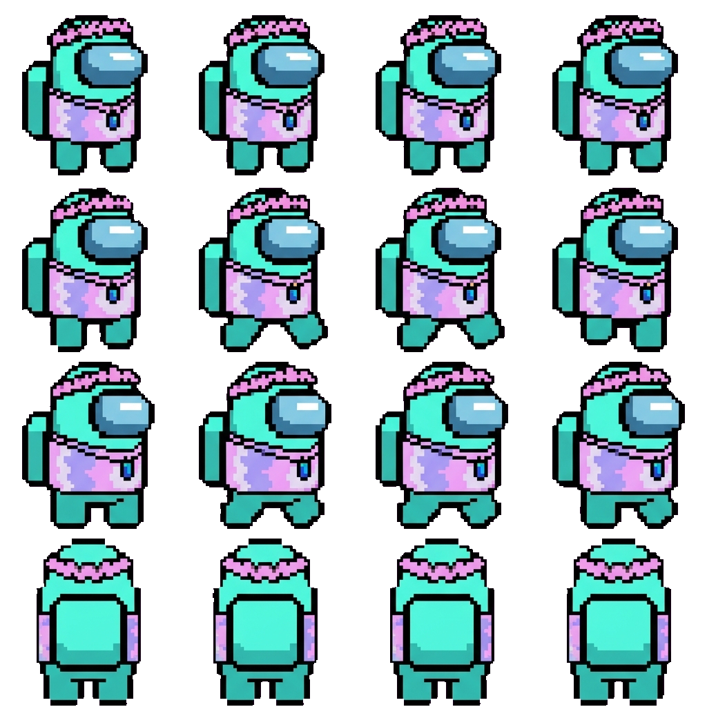 Cyan movement sprite