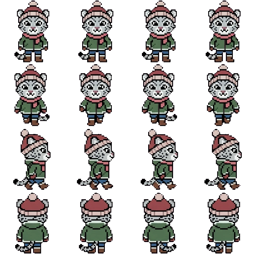 SnowQueen The Snow Leopard movement sprite