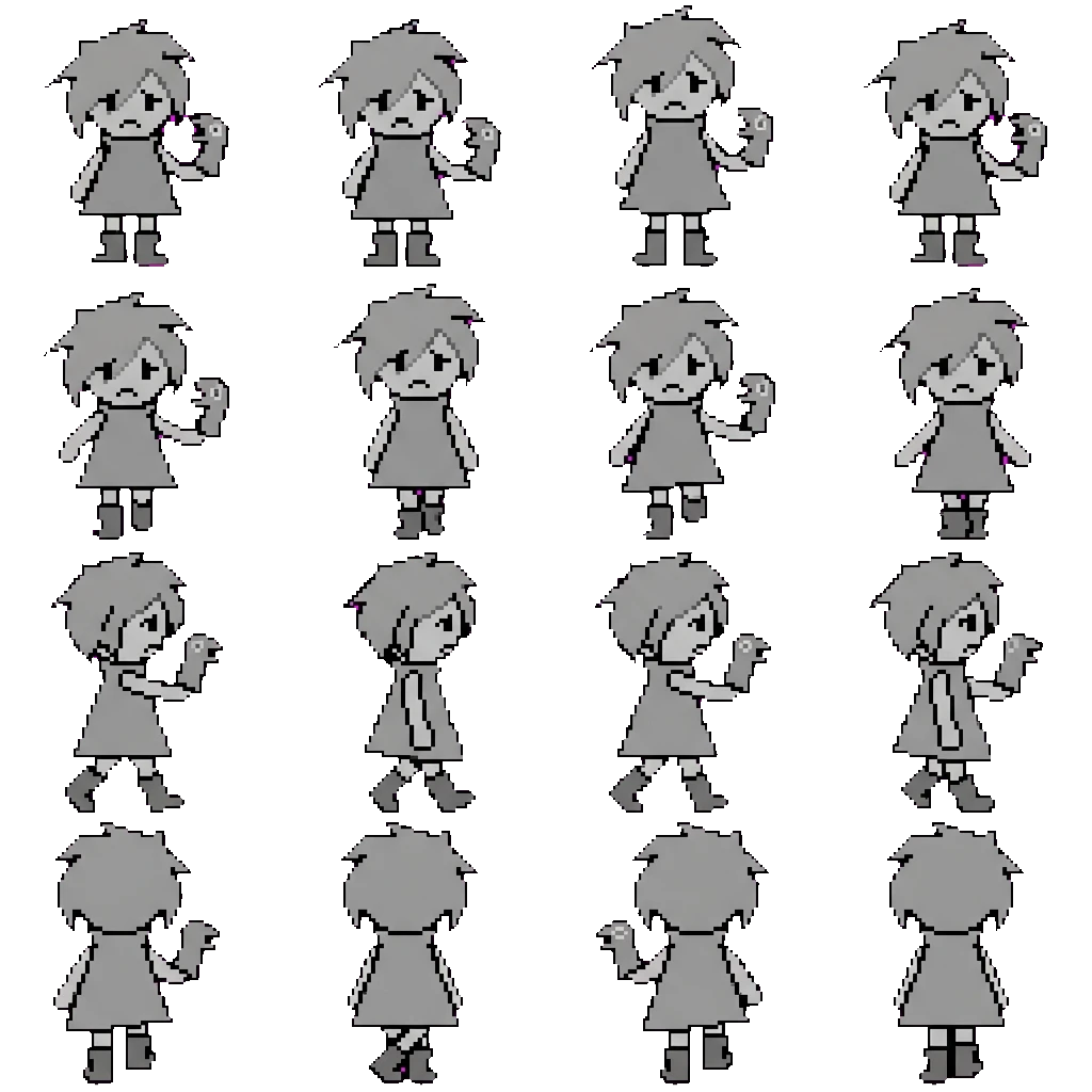 Sisyphe and sock puppet movement sprite