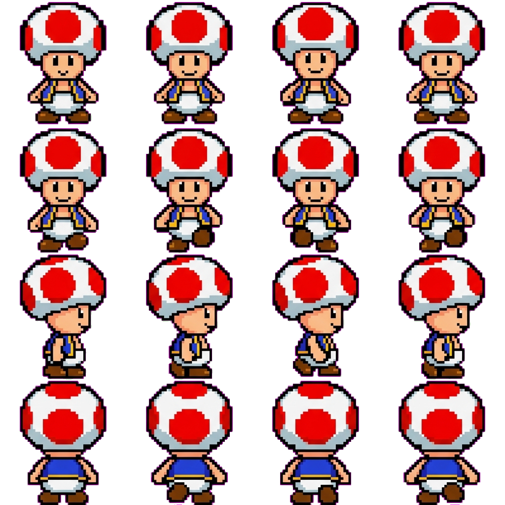 Toad movement sprite