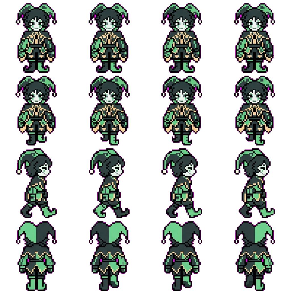 Harlequin movement sprite