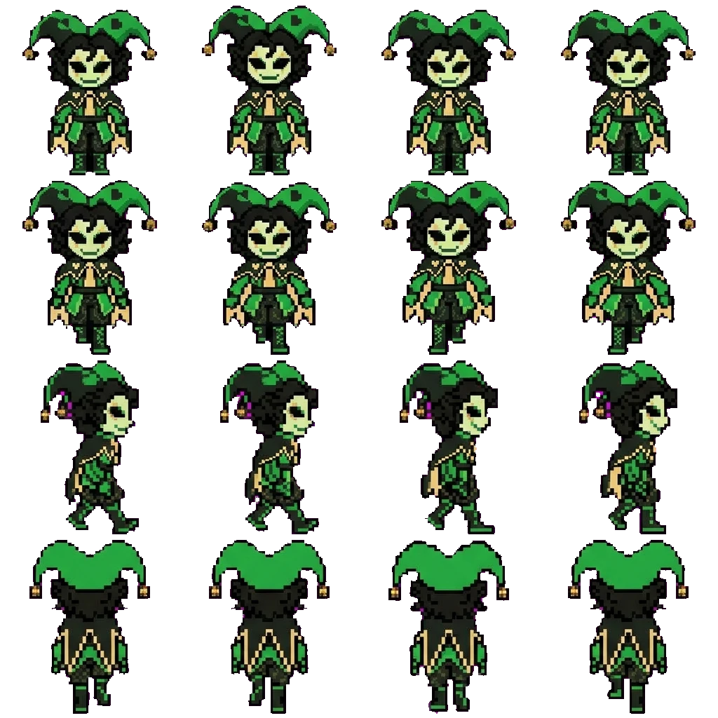 Harlequin movement sprite