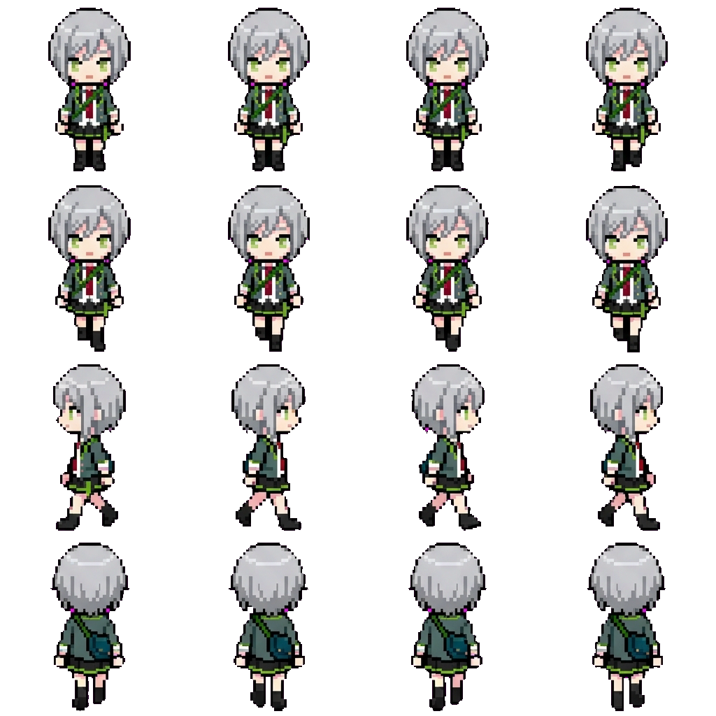 Shiho Hinomori movement sprite