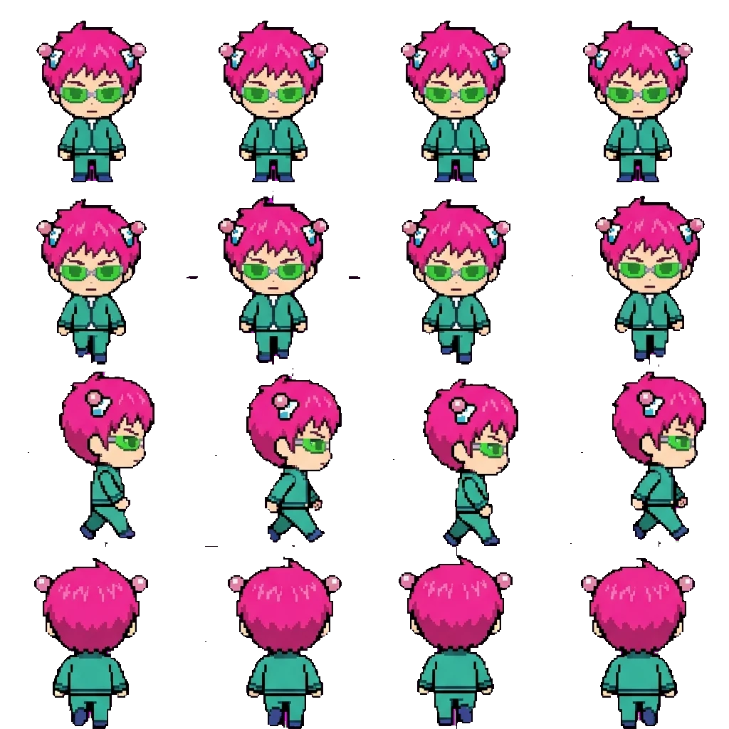 Saiki Kusuo movement sprite