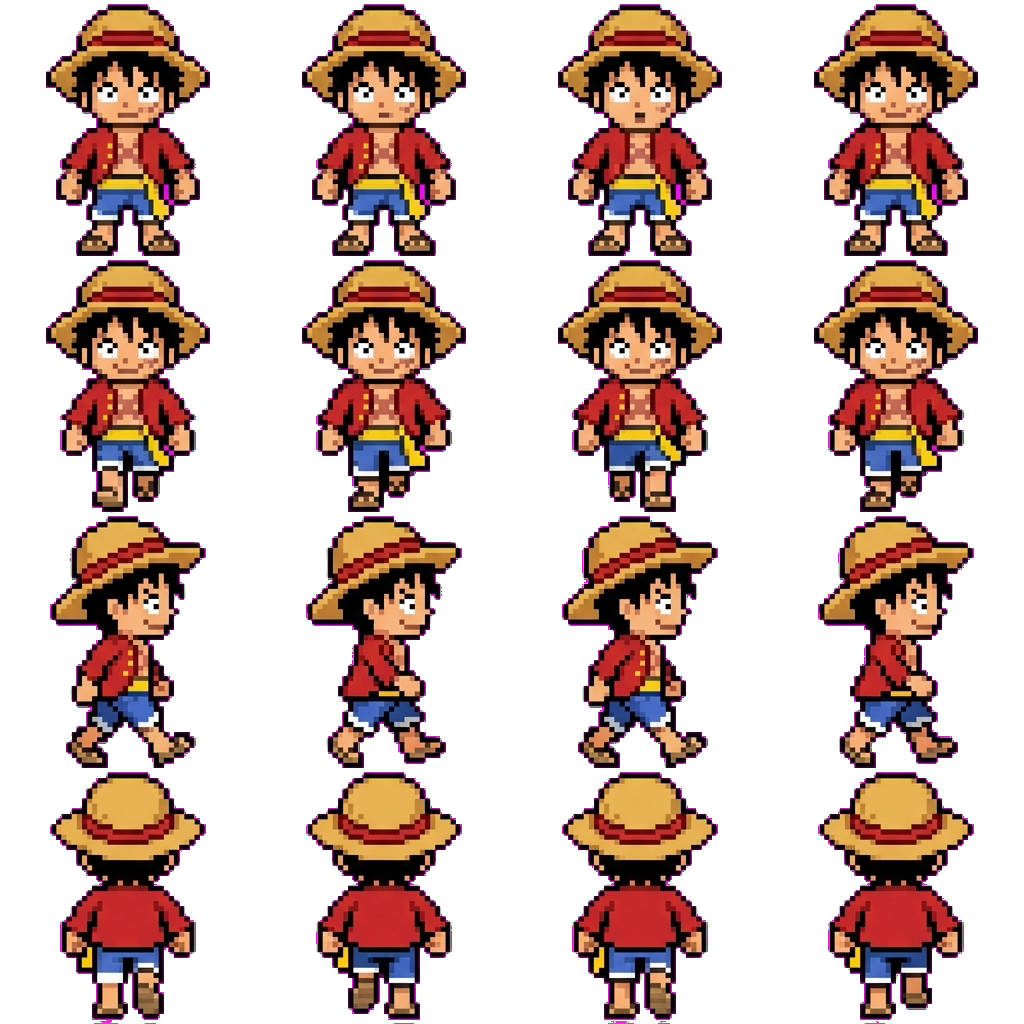 Luffy movement sprite