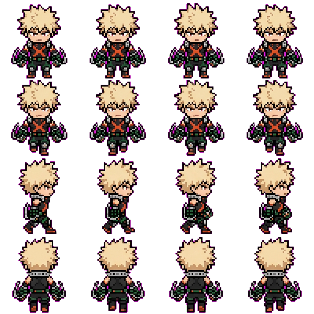 Katsuki Bakugo movement sprite
