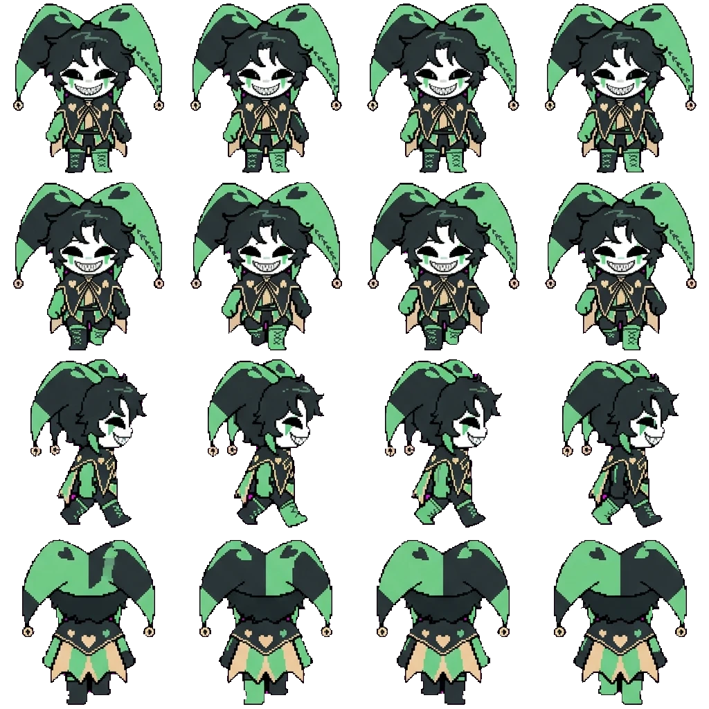 Harlequin movement sprite
